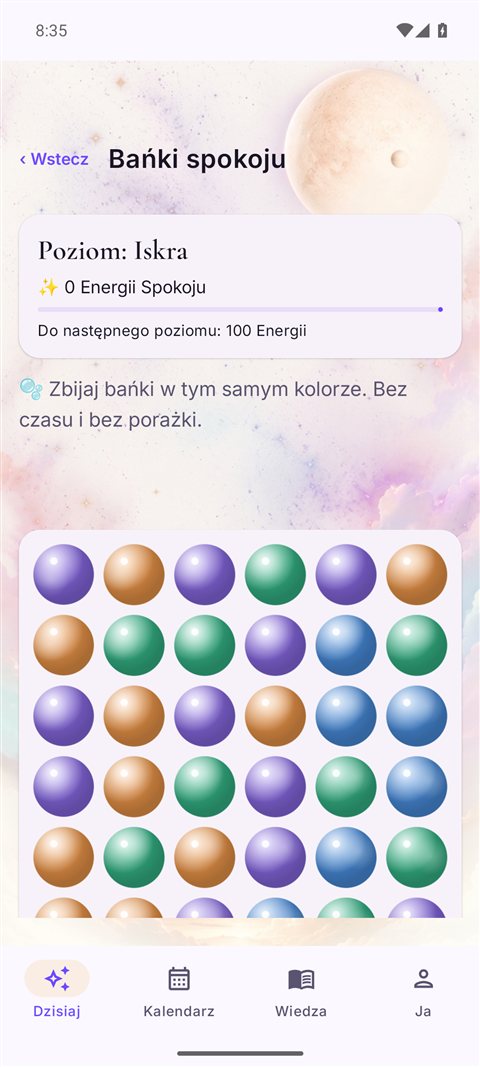 Gra Bańki spokoju w aplikacji Teano